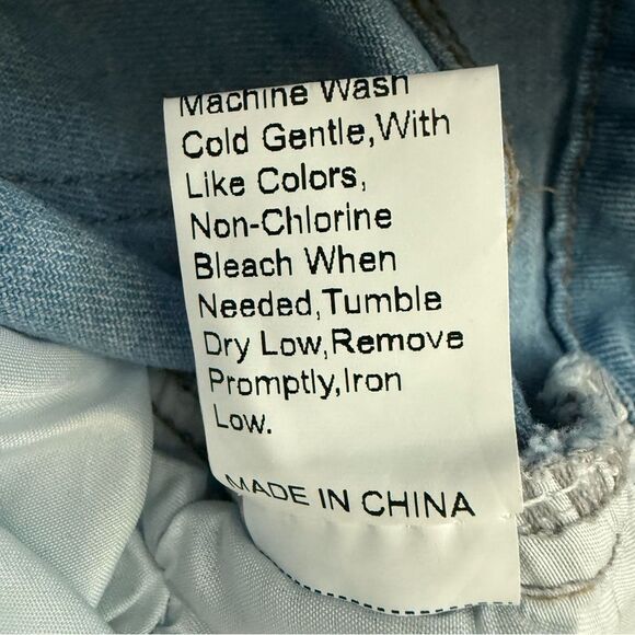 SHEIN High Rise Blue Distressed Jeans Sewn Cuffs - Picture 6 of 6